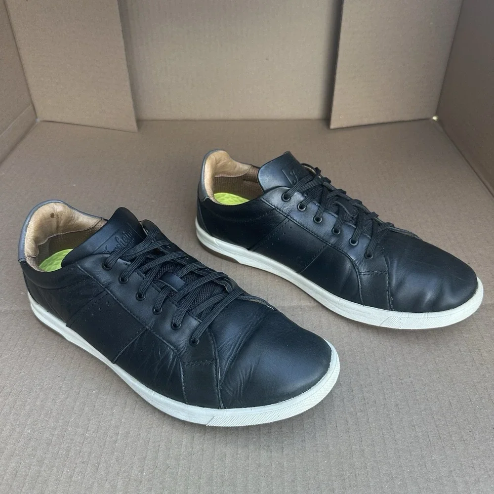 Florsheim Leather Crossover Lace To Toe Black Oxford Sneaker Men's Size 10.5W